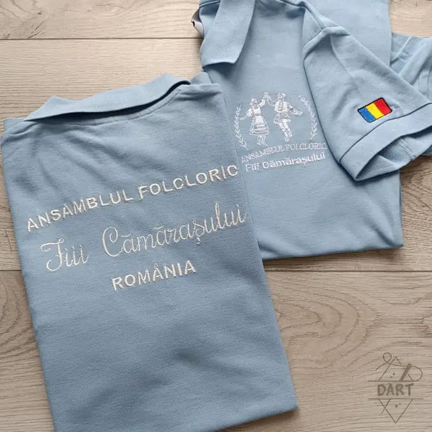 Tricouri polo brodate pentru Ansamblul Folcloric Fiii Cămărașului