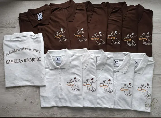 Polo-uri brodate pentru Școala de dansuri Camelia și Ion Motoc
